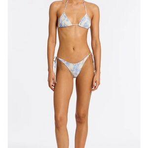 TRIANGL indigo white and blue floral bikini